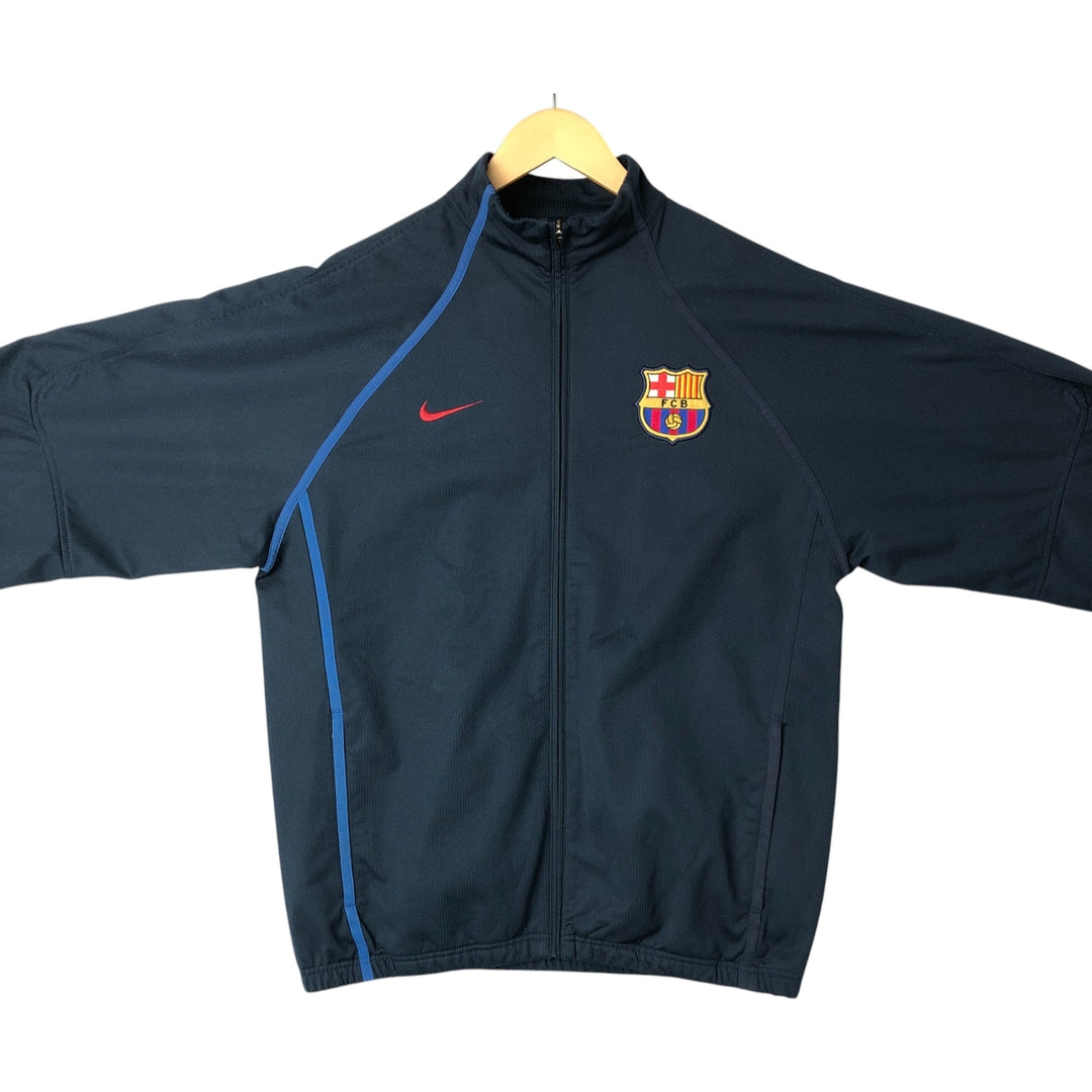 Nike LA LIGA FC BARCELONA Jersey Track Jacket Men's Size L polyester navy blue type Vintage Second Hand