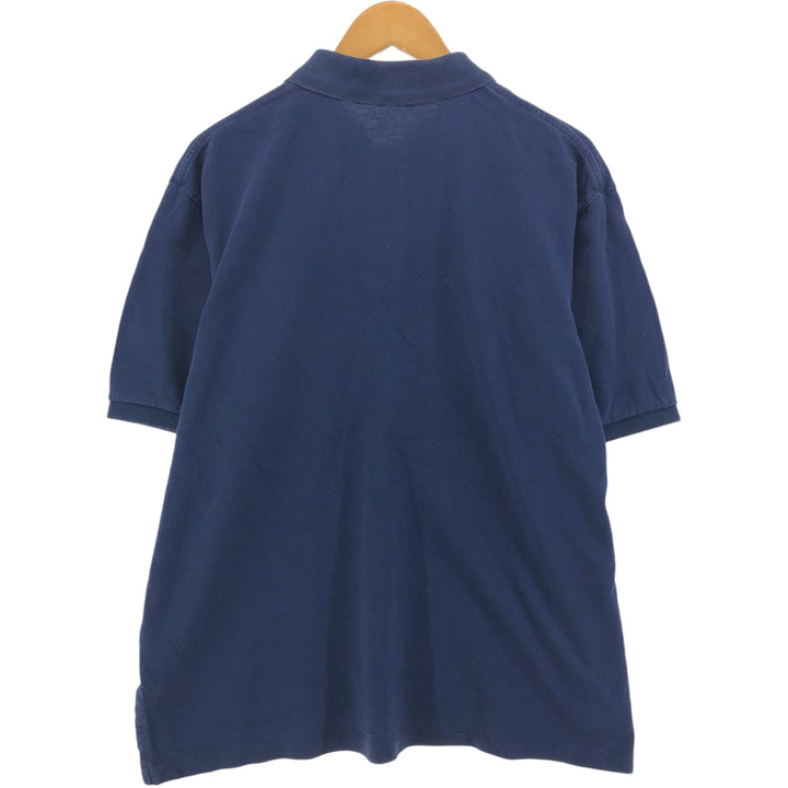 Ralph Lauren POLO by Ralph Lauren short sleeve polo shirt, men's XL size cotton navy blue type Vintage Second Hand