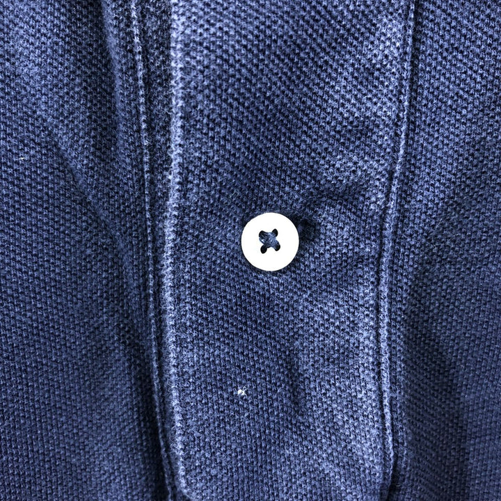 Ralph Lauren POLO by Ralph Lauren short sleeve polo shirt, men's XL size cotton navy blue type Vintage Second Hand