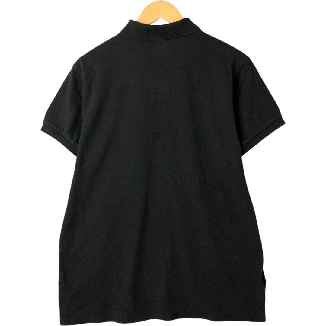 Ralph Lauren POLO by Ralph Lauren CUSTOM FIT short sleeve polo shirt, men's size L cotton black type Vintage Second Hand