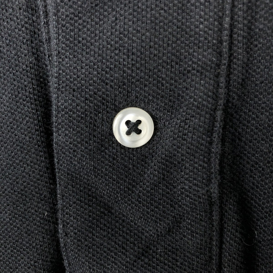 Ralph Lauren POLO by Ralph Lauren CUSTOM FIT short sleeve polo shirt, men's size L cotton black type Vintage Second Hand