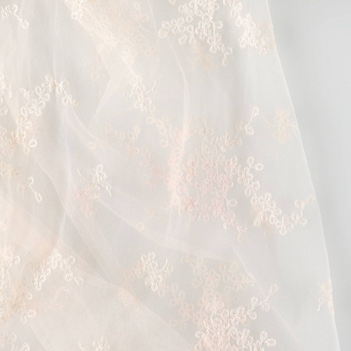 Lingerie gown, women's size L, maxi length, see-through unclear white type Vintage Second Hand