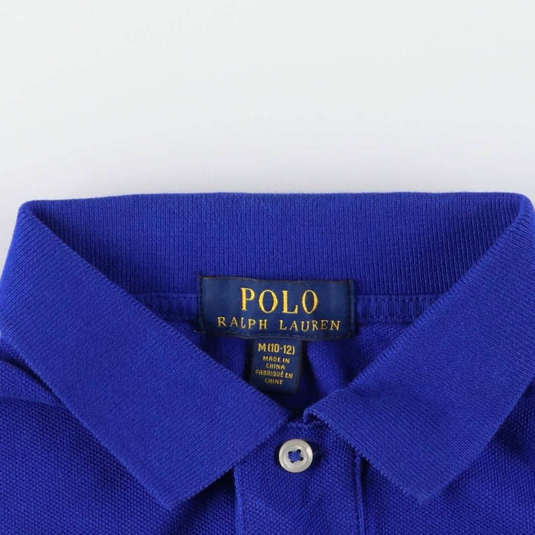 Ralph Lauren POLO Ralph Lauren short sleeve polo shirt women's XS size cotton blue type Vintage Second Hand