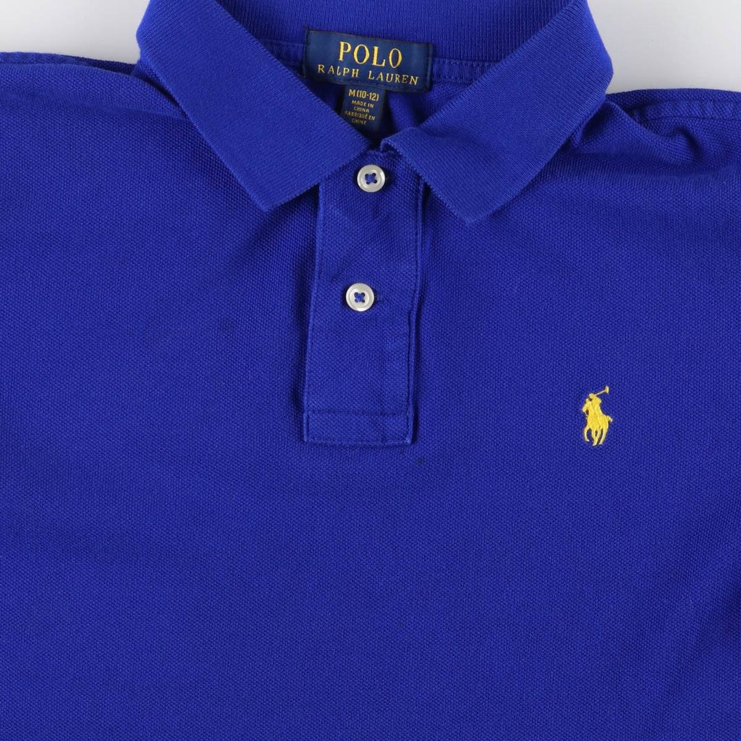 Ralph Lauren POLO Ralph Lauren short sleeve polo shirt women's XS size cotton blue type Vintage Second Hand