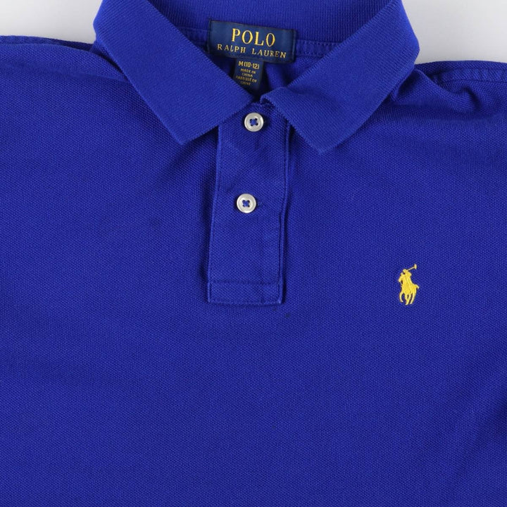 Ralph Lauren POLO Ralph Lauren short sleeve polo shirt women's XS size cotton blue type Vintage Second Hand