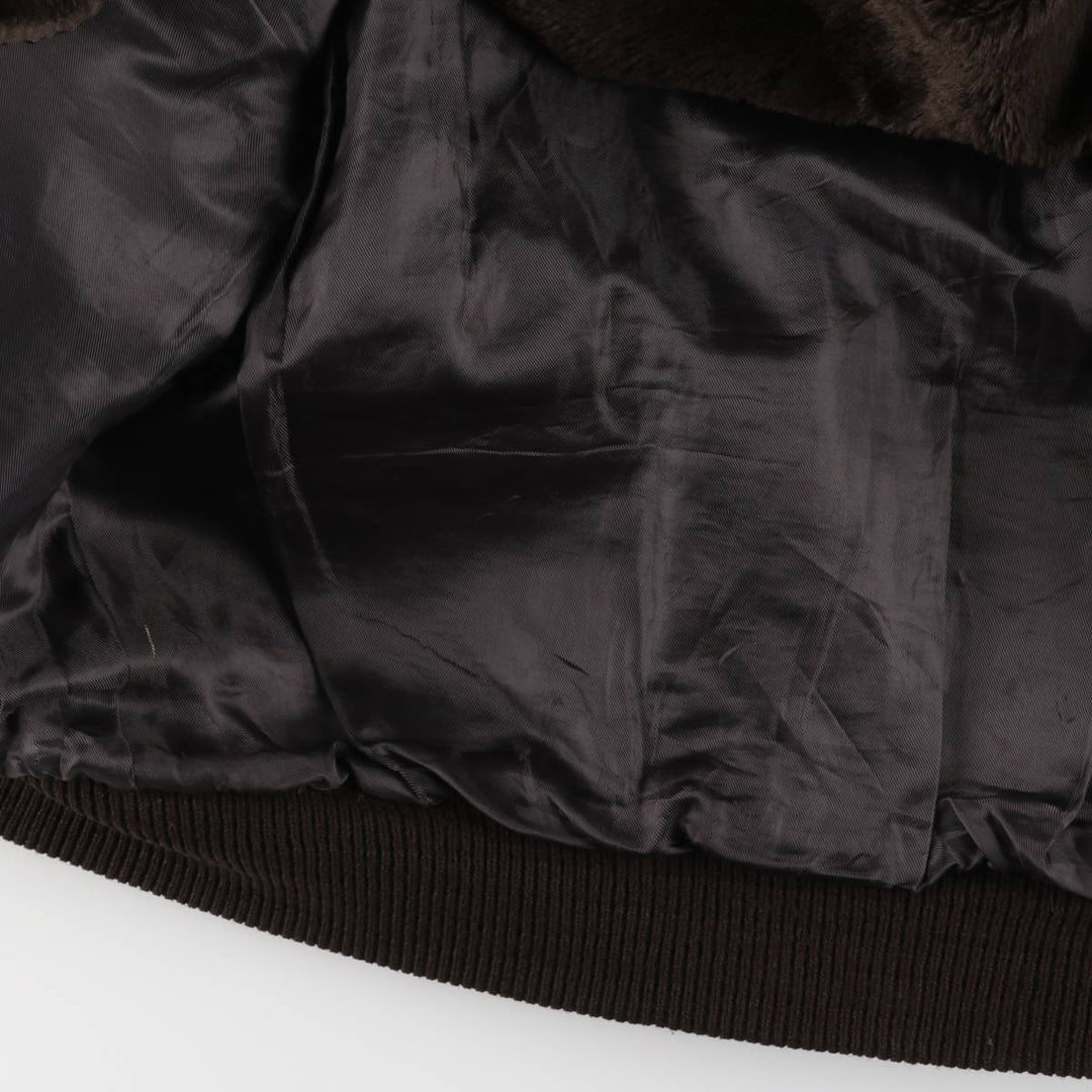 BOMBERS A-2 Leather Flight Jacket, Men's Size L Genuine Leather Cowhide brown type Vintage Second Hand