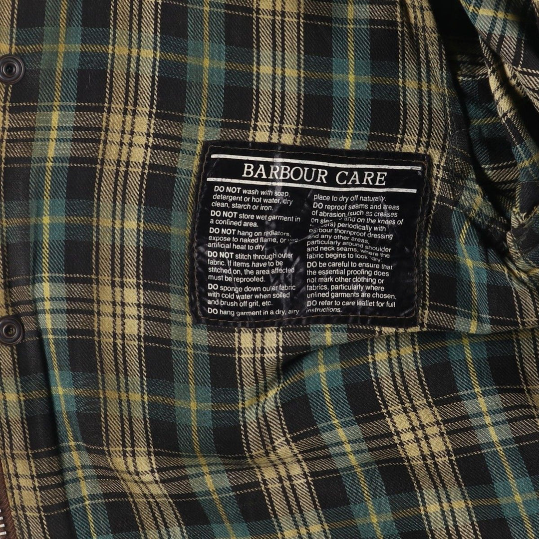 1980'S Barbour Beaufort 2 Warrant Oiled Hunting Jacket, Made in England, Men's Size Medium unclear Khaki type Vintage Second Hand