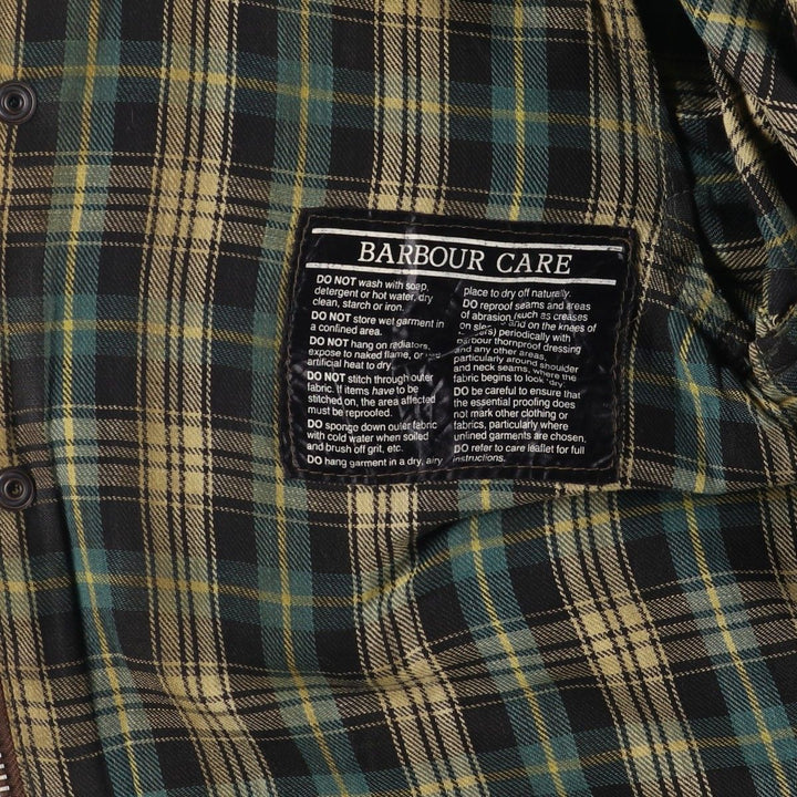 1980'S Barbour Beaufort 2 Warrant Oiled Hunting Jacket, Made in England, Men's Size Medium unclear Khaki type Vintage Second Hand