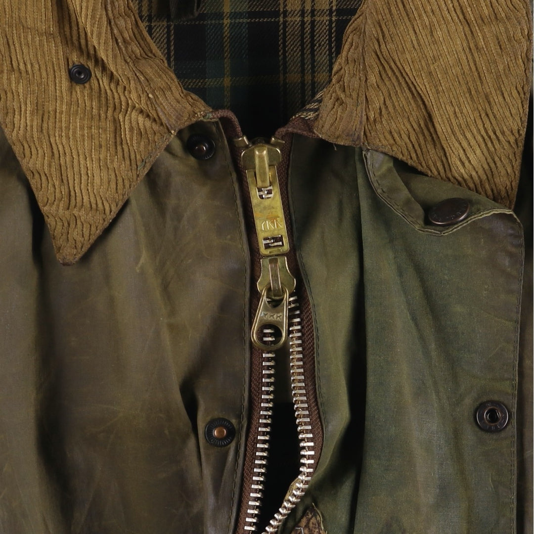 1980'S Barbour Beaufort 2 Warrant Oiled Hunting Jacket, Made in England, Men's Size Medium unclear Khaki type Vintage Second Hand