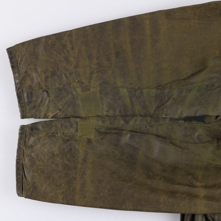 1980'S Barbour Beaufort 2 Warrant Oiled Hunting Jacket, Made in England, Men's Size Medium unclear Khaki type Vintage Second Hand