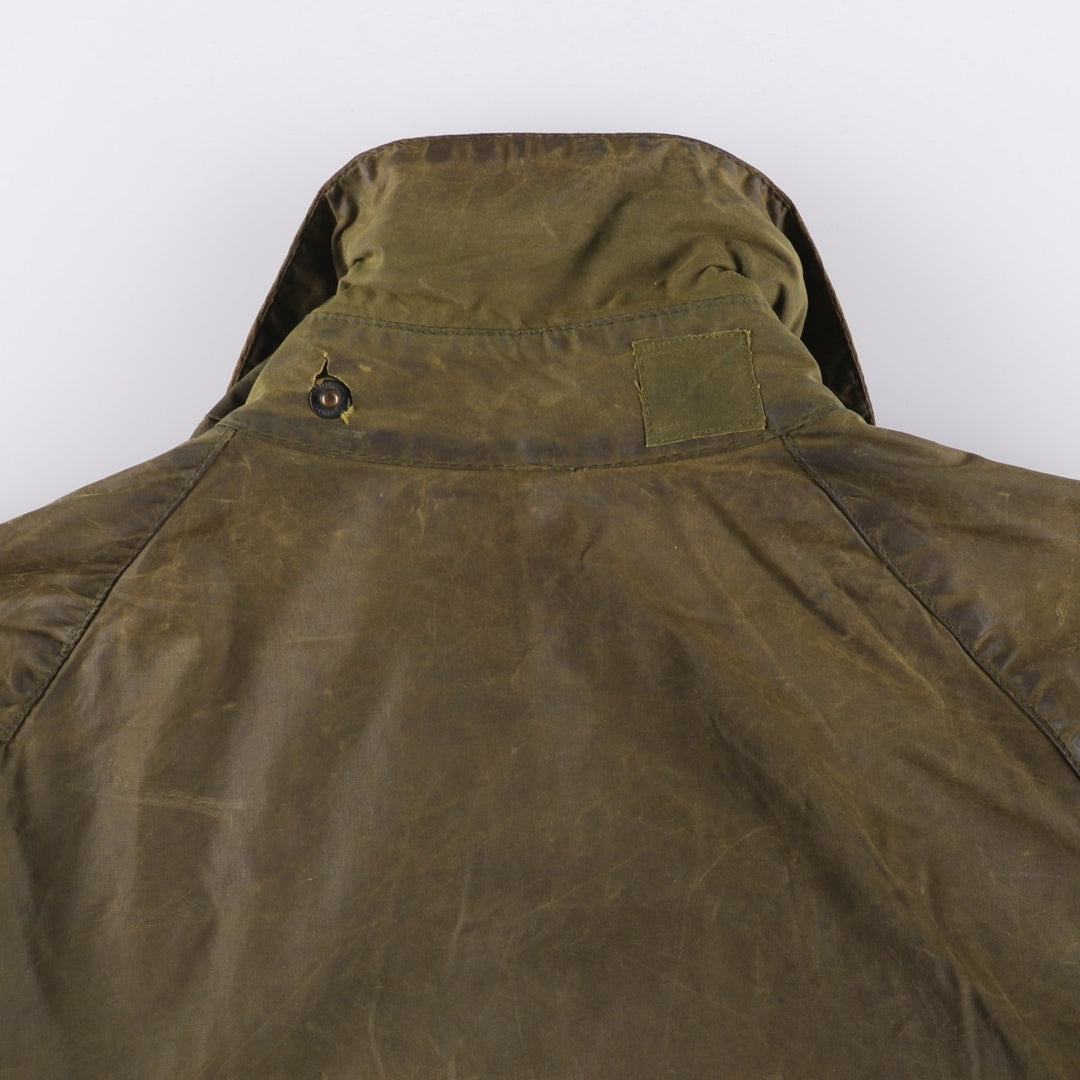 1980'S Barbour Beaufort 2 Warrant Oiled Hunting Jacket, Made in England, Men's Size Medium unclear Khaki type Vintage Second Hand