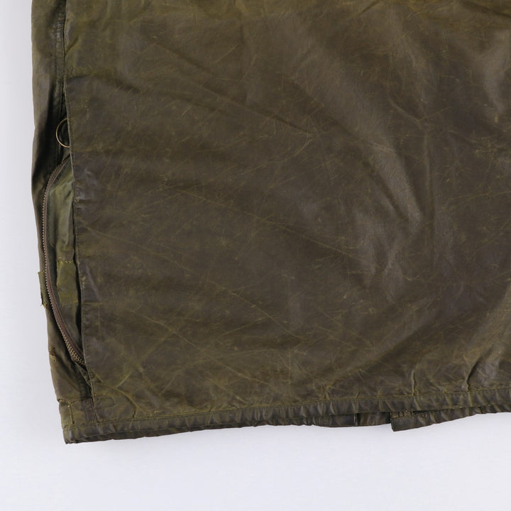 1980'S Barbour Beaufort 2 Warrant Oiled Hunting Jacket, Made in England, Men's Size Medium unclear Khaki type Vintage Second Hand