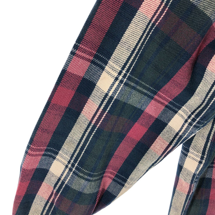 90s~ St. John's Bay ST. JOHN'S BAY Long Sleeve Heavy Flannel Check Shirt Men's L Size Vintage cotton red type Vintage Second Hand