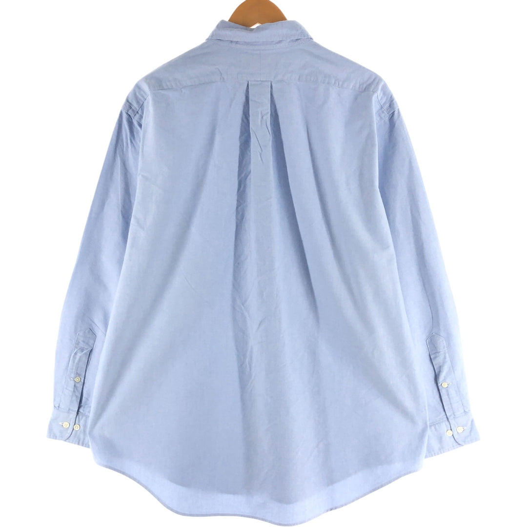 Ralph Lauren YARMOUTH long sleeve button down shirt, men's XL size cotton Blue type light blue Vintage Second Hand