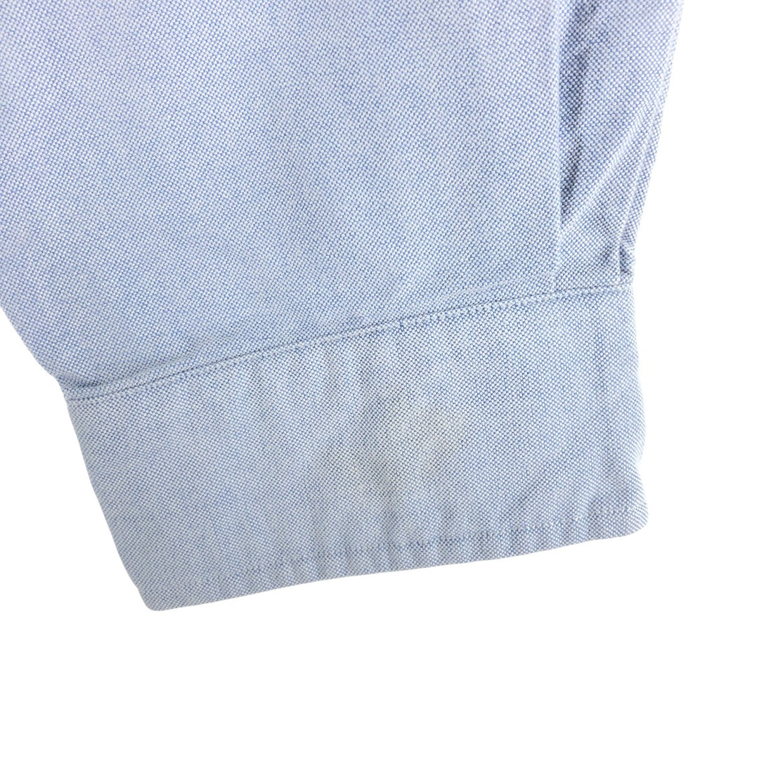 Ralph Lauren YARMOUTH long sleeve button down shirt, men's XL size cotton Blue type light blue Vintage Second Hand