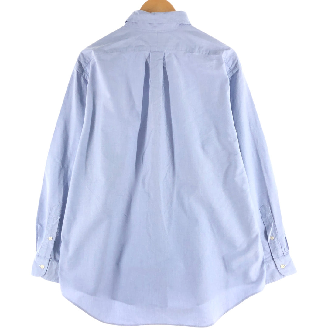 Ralph Lauren YARMOUTH long sleeve button down shirt, men's size L cotton Blue type light blue Vintage Second Hand