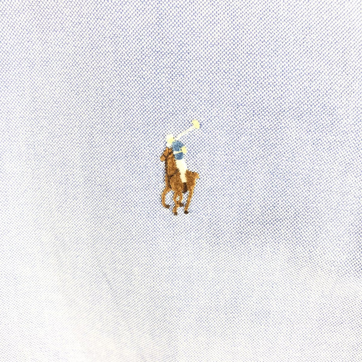 Ralph Lauren YARMOUTH long sleeve button down shirt, men's size L cotton Blue type light blue Vintage Second Hand