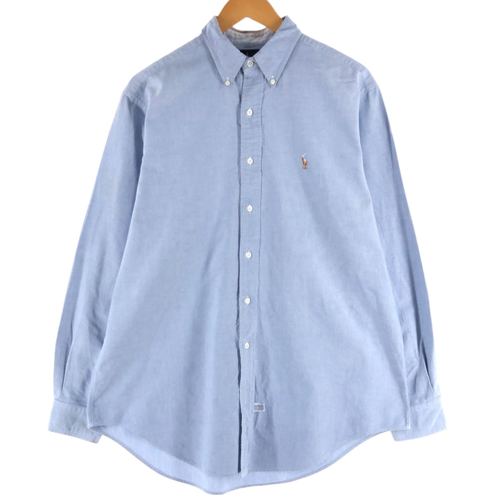Ralph Lauren long sleeve button down shirt, men's size L cotton Blue type light blue Vintage Second Hand