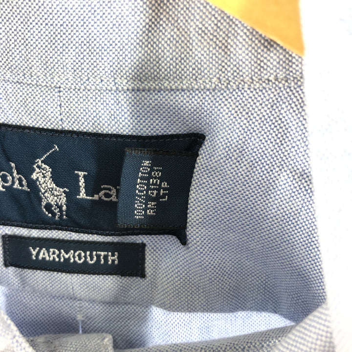 Ralph Lauren YARMOUTH long sleeve button down shirt, men's size L cotton Blue type light blue Vintage Second Hand