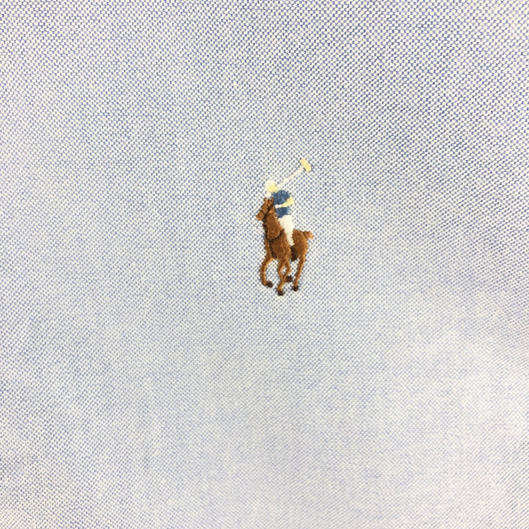 Ralph Lauren YARMOUTH long sleeve button down shirt, men's size L cotton Blue type light blue Vintage Second Hand