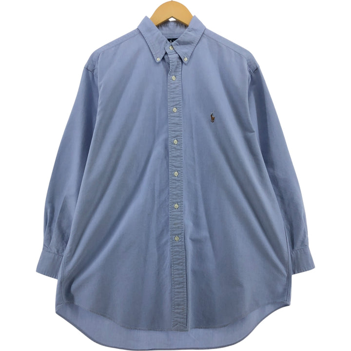 Ralph Lauren YARMOUTH long sleeve button down shirt, men's XL size cotton blue type Vintage Second Hand