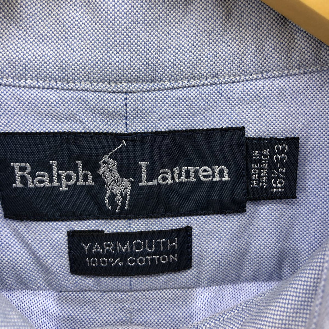 Ralph Lauren YARMOUTH long sleeve button down shirt, men's XL size cotton blue type Vintage Second Hand