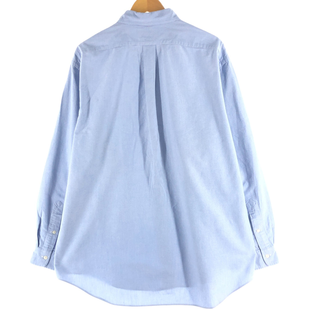 Ralph Lauren YARMOUTH long sleeve button down shirt, men's XL size cotton Blue type light blue Vintage Second Hand