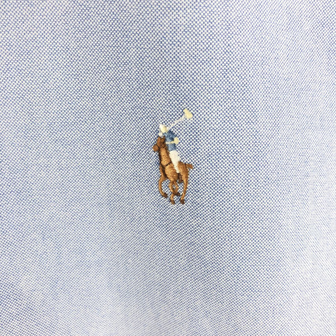 Ralph Lauren YARMOUTH long sleeve button down shirt, men's XL size cotton Blue type light blue Vintage Second Hand