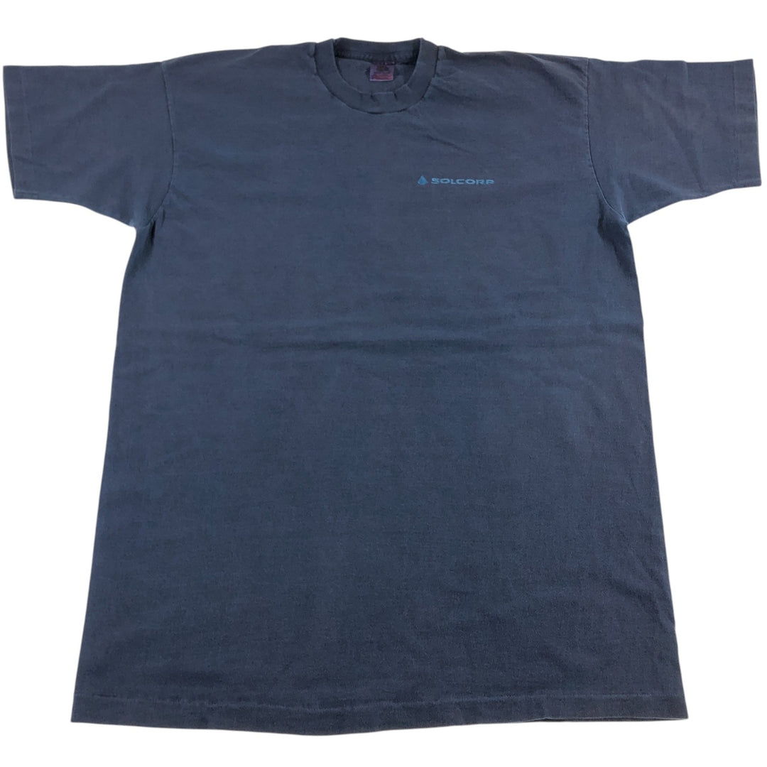 90'S Fruit of the Loom Advertising T-shirt Made in USA Men's XL Vintage cotton Navy blue Vintage Second Hand
