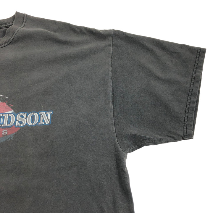 00'S Harley-Davidson HANES BEEFY Motorcycle Bike T-shirt Made in USA Men's XXL cotton black type Vintage Second Hand