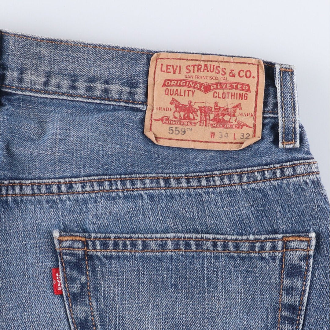 Levi's 559 RELAXED STRAIGHT straight denim pants for men, size w34 cotton blue type Vintage Second Hand