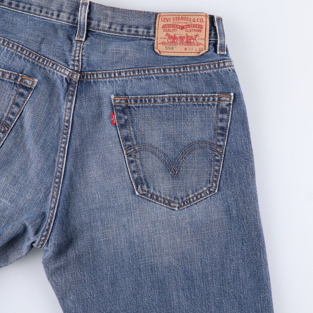 Levi's 559 RELAXED STRAIGHT straight denim pants for men, size w34 cotton blue type Vintage Second Hand