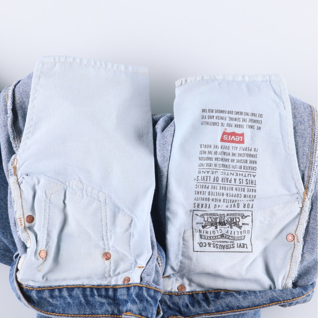 90'S Levi's 565 LOOSE FIT WIDE LEG Tapered Denim Pants Made in Canada Men's W33 Vintage cotton blue type Vintage Second Hand