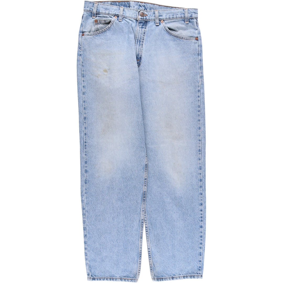 90'S Levi's 555 Relaxed Fit Straight Leg Tapered Denim Pants Made in USA Men's W34 Vintage cotton blue type Vintage Second Hand