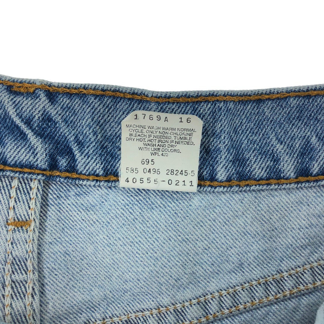 90'S Levi's 555 Relaxed Fit Straight Leg Tapered Denim Pants Made in USA Men's W34 Vintage cotton blue type Vintage Second Hand