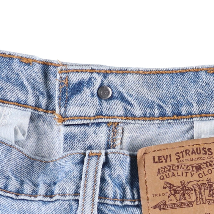 90'S Levi's 555 Relaxed Fit Straight Leg Tapered Denim Pants Made in USA Men's W34 Vintage cotton blue type Vintage Second Hand