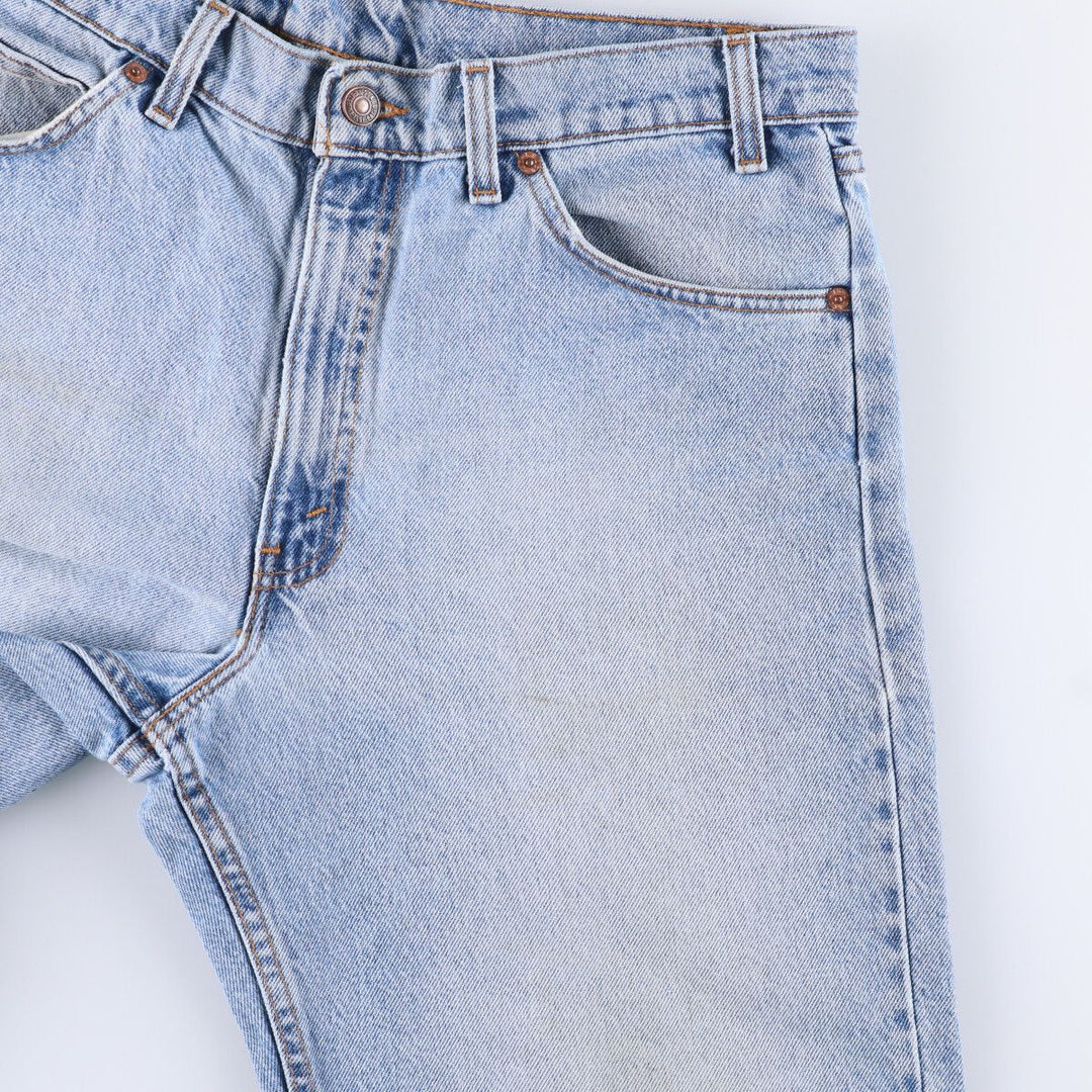 90'S Levi's 555 Relaxed Fit Straight Leg Tapered Denim Pants Made in USA Men's W34 Vintage cotton blue type Vintage Second Hand