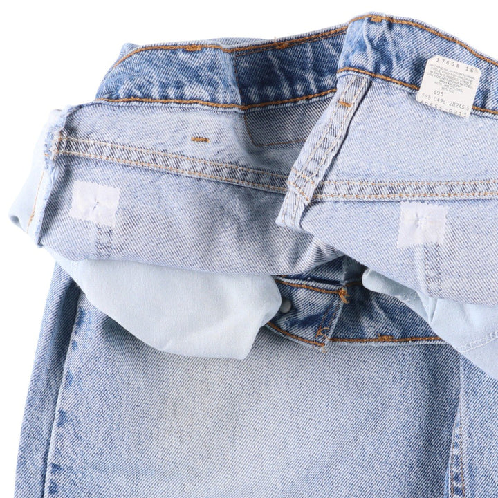 90'S Levi's 555 Relaxed Fit Straight Leg Tapered Denim Pants Made in USA Men's W34 Vintage cotton blue type Vintage Second Hand