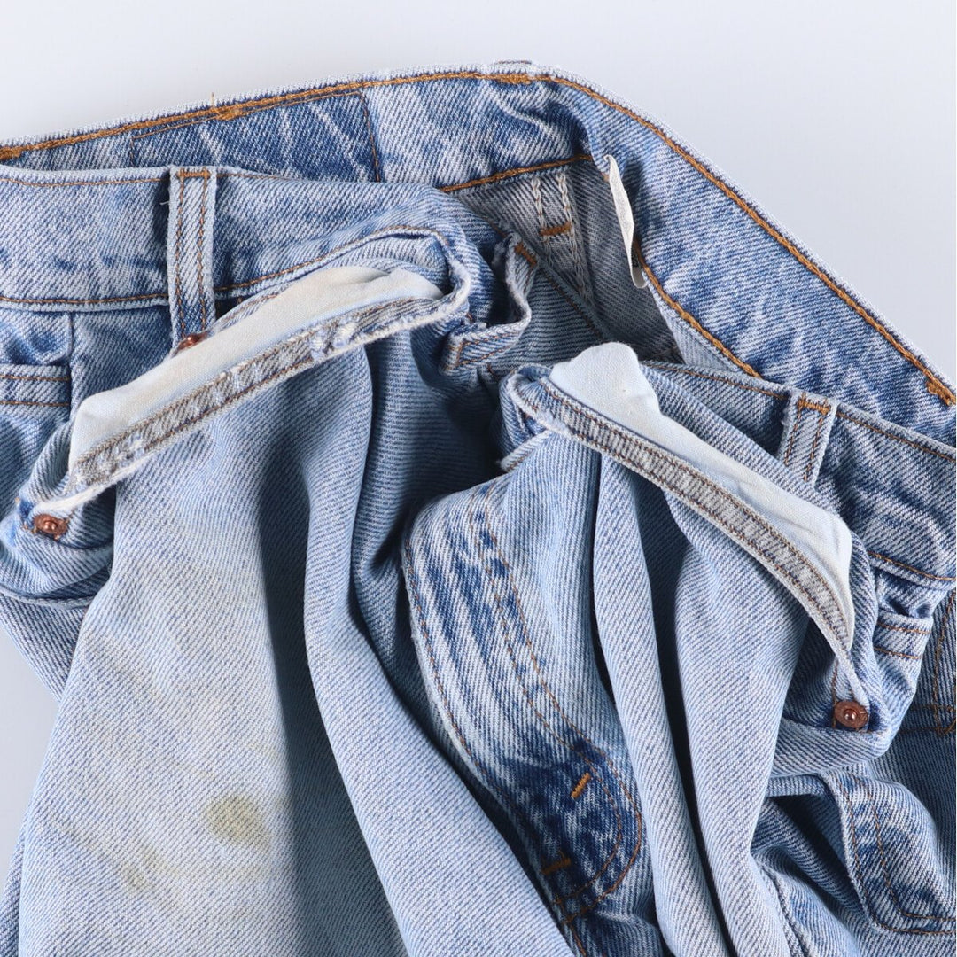 90'S Levi's 555 Relaxed Fit Straight Leg Tapered Denim Pants Made in USA Men's W34 Vintage cotton blue type Vintage Second Hand