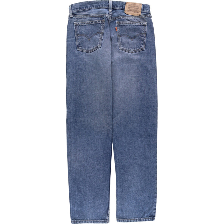 ~90'S Levi's 615-0215 Euro Model Orange Tab Tapered Denim Pants Made in England Men's W32 Vintage cotton blue type Vintage Second Hand