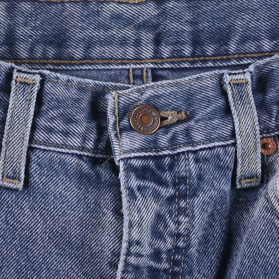 ~90'S Levi's 615-0215 Euro Model Orange Tab Tapered Denim Pants Made in England Men's W32 Vintage cotton blue type Vintage Second Hand