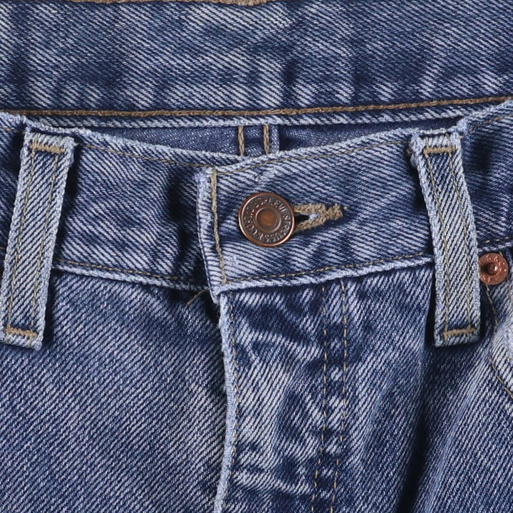 ~90'S Levi's 615-0215 Euro Model Orange Tab Tapered Denim Pants Made in England Men's W32 Vintage cotton blue type Vintage Second Hand