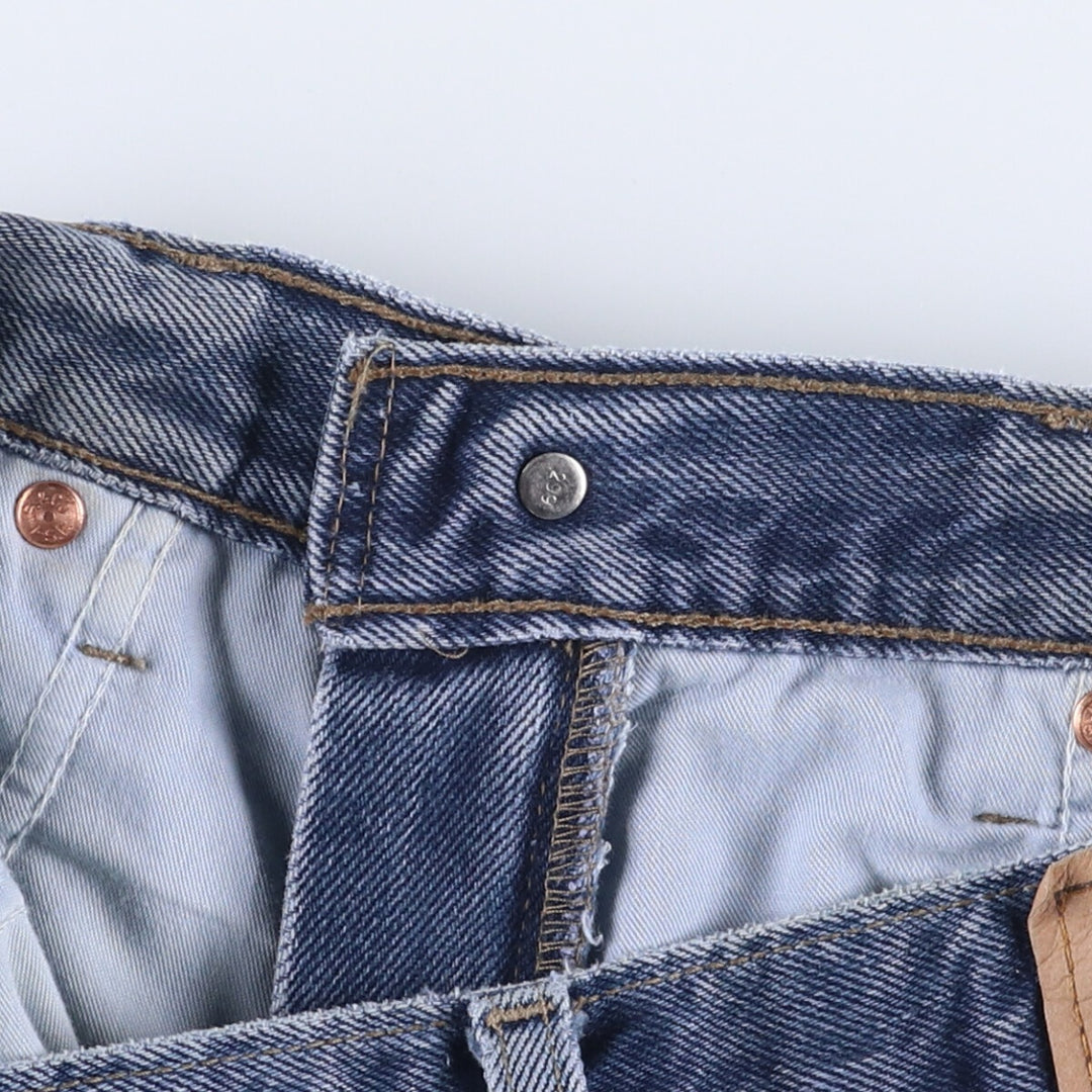 ~90'S Levi's 615-0215 Euro Model Orange Tab Tapered Denim Pants Made in England Men's W32 Vintage cotton blue type Vintage Second Hand
