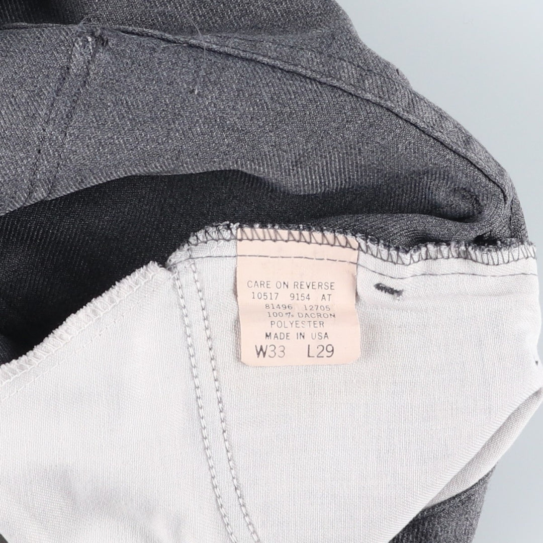 1990'S Vintage Levi's Men's Slacks, Made in USA, Size W32 polyester gray type Vintage Second Hand