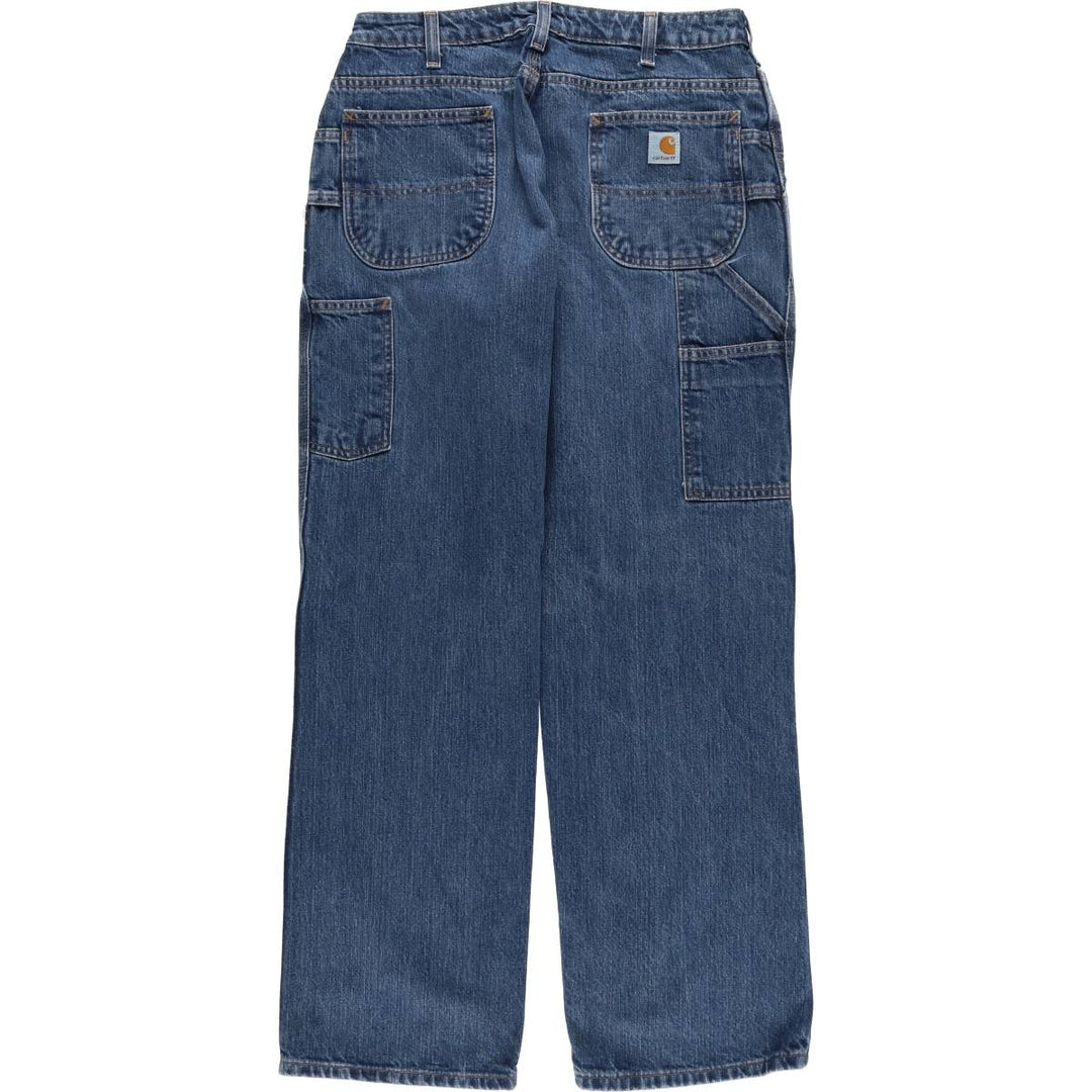 Carhartt Tapered Denim Pants Women's XL (w33) cotton blue type Vintage Second Hand