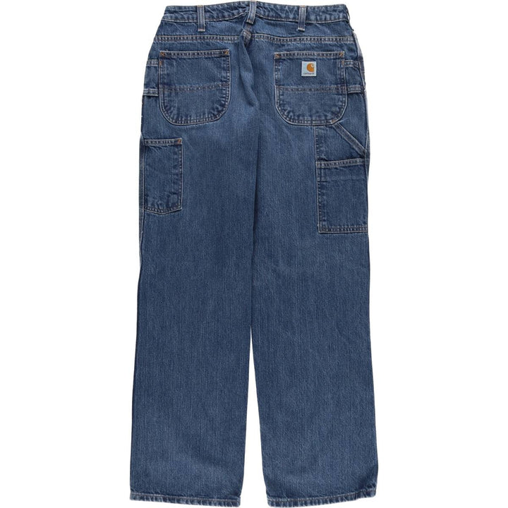 Carhartt Tapered Denim Pants Women's XL (w33) cotton blue type Vintage Second Hand