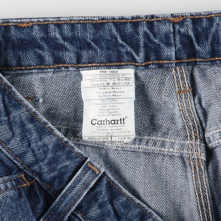 Carhartt Tapered Denim Pants Women's XL (w33) cotton blue type Vintage Second Hand