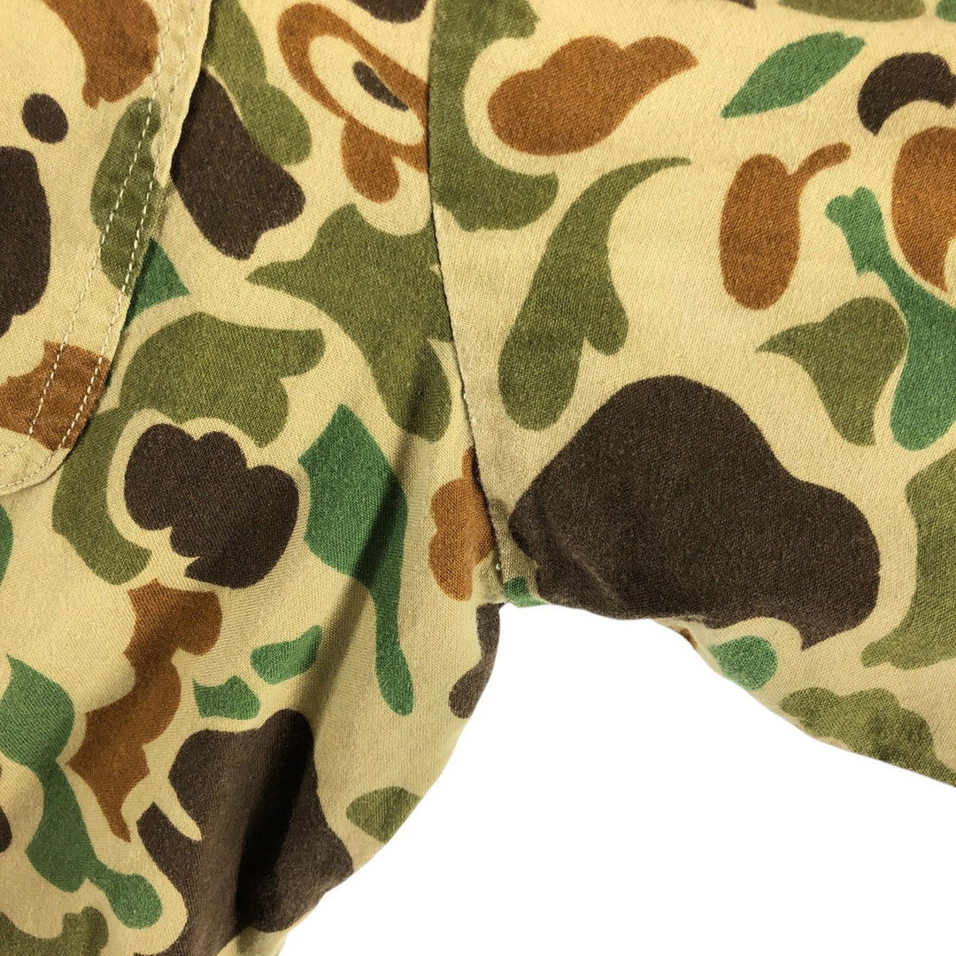 Camouflage Duck Hunter Camo Hunting Jacket Men's Size L cotton Khaki type Vintage Second Hand
