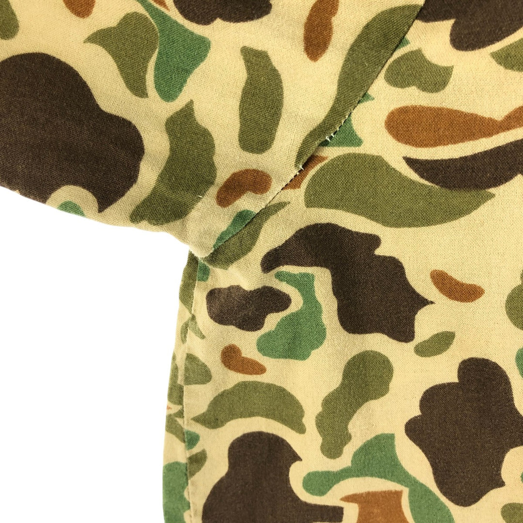 Camouflage Duck Hunter Camo Hunting Jacket Men's Size L cotton Khaki type Vintage Second Hand