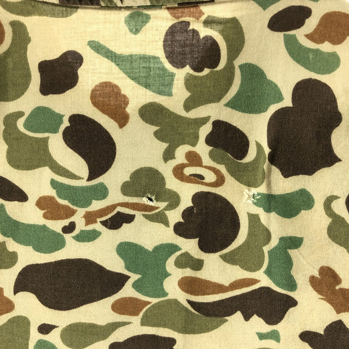 Camouflage Duck Hunter Camo Hunting Jacket Men's Size L cotton Khaki type Vintage Second Hand